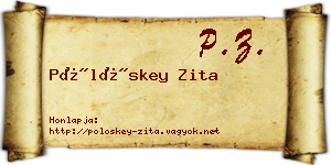 Pölöskey Zita névjegykártya