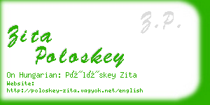 zita poloskey business card